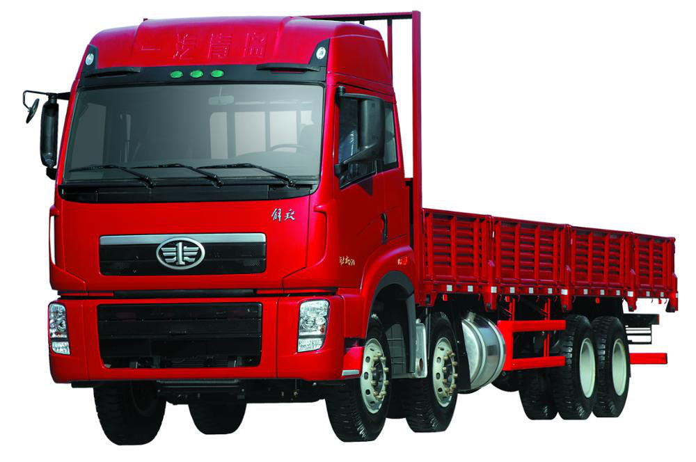 FAW J5P 8X4 Heavy Cargo Truck For Industrial Transport Carriage Red Color