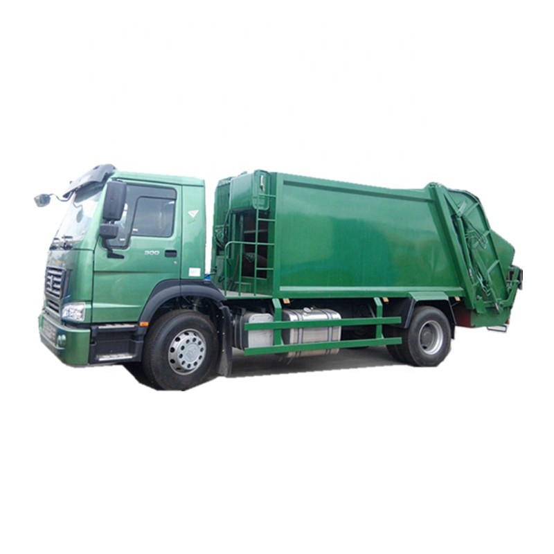 SINOTRUK 9cbm 12cbm 7cbm Special Purpose Vehicle Rear Loading Compactor Garbage Truck With 1.2cbm Rubbish Bin