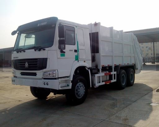 6x4 371hp 16CBM 18CBM Special Purpose Vehicle Rear Loading Compactor Garbage Truck With 1.2cbm Rubbish Bin