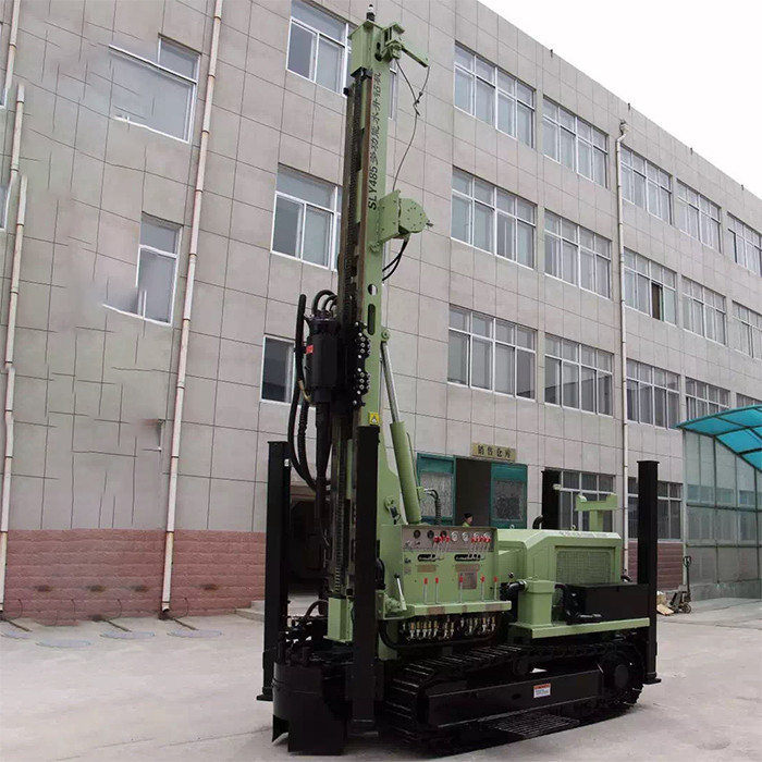 Green Pile Drilling Machine / SLY485 200 Meter Rock Drilling Rig High Speed Crawler Mounted