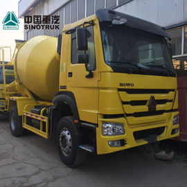 Yellow Concrete Construction Equipment 6x4 8m3 Concrete Mixer Truck With Pump Self - Loading