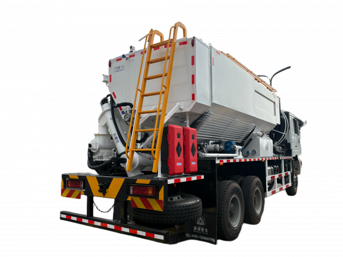 SHACMAN 6×4 Bulk Emulsion Mixing and Charging Truck operational view