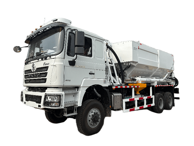 SHACMAN 6×4 Bulk Emulsion Mixing and Charging Truck - Front View