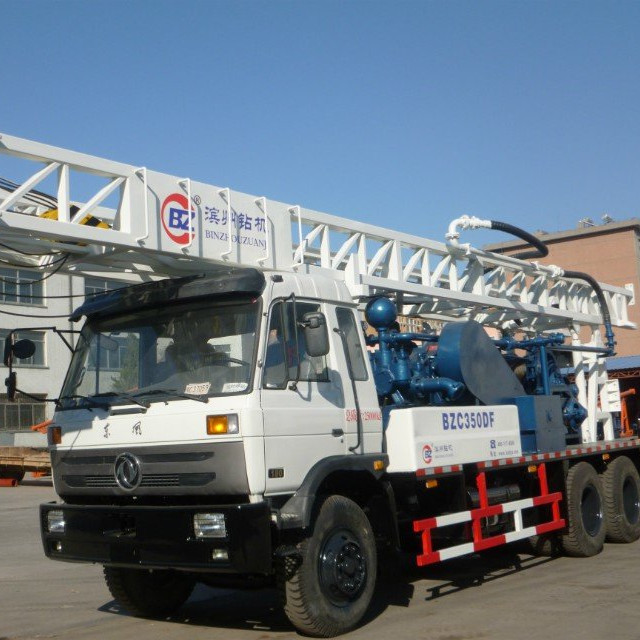 Br301 Rig 300 Meters Depth Rotary Drilling Rig / Borehole Drilling Machine Truck ...