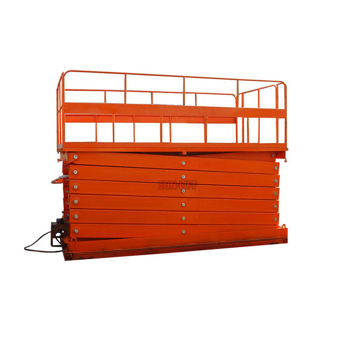 Electric Vertical Electric Mobile Scissor Lift / Scaffolding Aerial